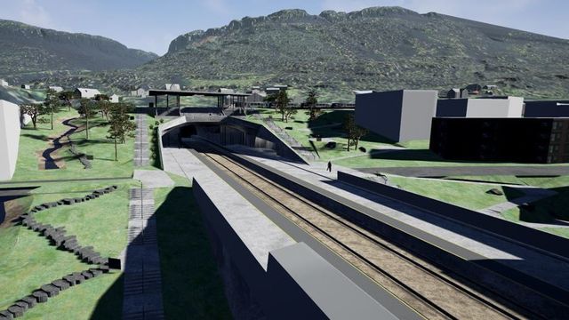 Her kan du gå tur på den nye togstasjonen – før den er bygget