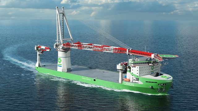 Finsk-norsk teknologi sørger for verdens første tungløfteskip på gass