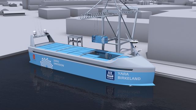 Verdens første autonome skip i drift skal erstatte 40.000 vogntogturer i året
