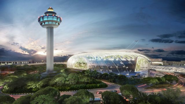 Singapores nye flyplassterminal minner mer om en botanisk hage enn en avgangshall