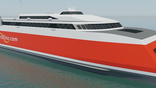 Fjord Lines nye ferge skal frakte 1200 personer på 2 timer og 15 minutter til Danmark