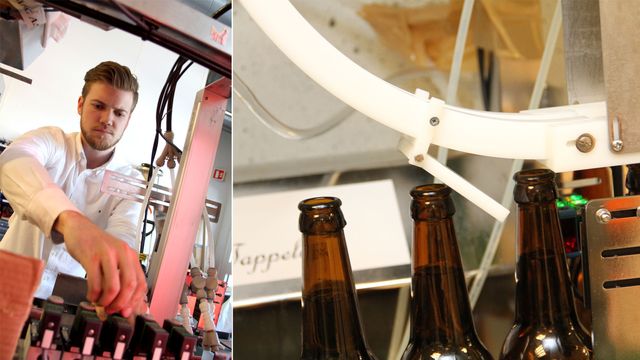 Fant ikke maskinen de trengte. En gjeng ølglade studenter ble løsningen