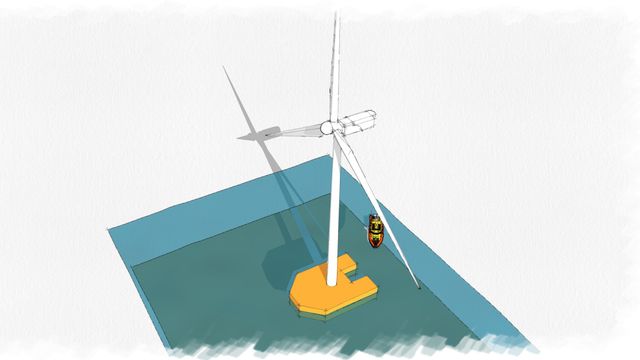 Ingen har funnet gangbar teknologi for vindturbiner på 40-100 meters dyp. Dette kan være løsningen