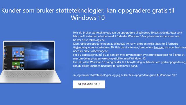 Snart forsvinner siste mulighet til oppgradere gratis til Windows 10