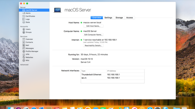 MacOS Server skal miste en masse serverfunksjonalitet