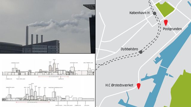 Røyk fra skorstein gjør toppen av ny høyblokk i København ubeboelig
