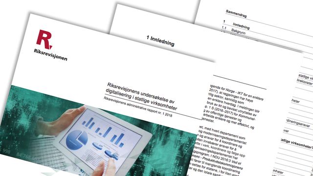 Riksrevisjonens digitaliseringsrapport: – Departementet er den største bremseklossen