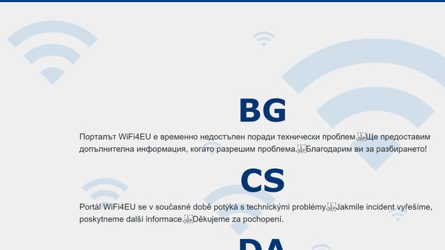 EUs wifi-portal taklet ikke presset