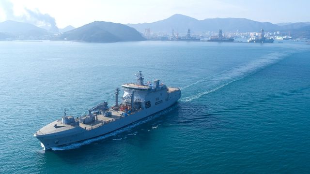 Forsvarets forsinkede skip ble skadet under testing i Sør-Korea