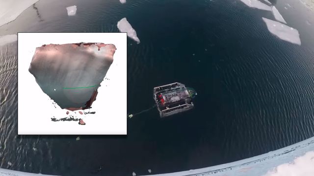 Ingeniørstudenter designet robot som kan dykke 50 meter og tegne 3D-modell av isfjell
