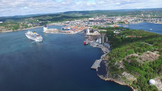 Kristiansand først ute: Europas største landstrømanlegg skal forsyne cruiseskip i august