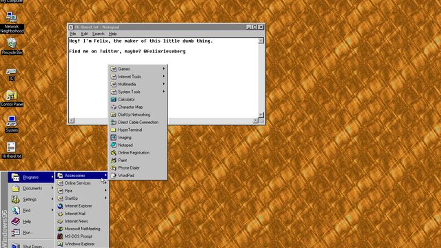 Slack-utvikler lar deg kjøre retrostilen fullt ut – nå kan du laste ned Windows 95 som app