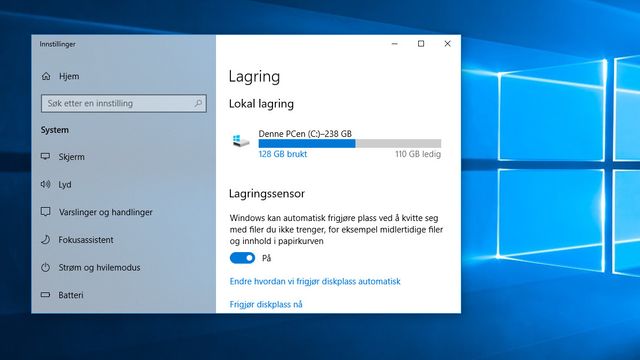 Windows 10 skal bli flinkere til å frigjøre lagringsplass