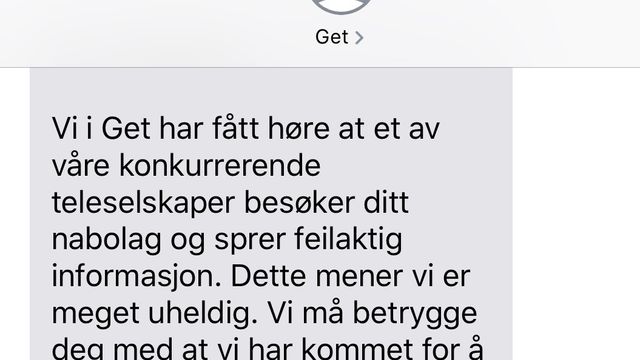 Advarer mot konkurrentens selgere på SMS