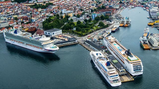 Bergen: 17 cruiseskip vil bruke landstrøm i 2020