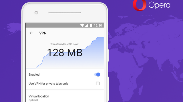 Nå får Opera innebygget VPN på mobil