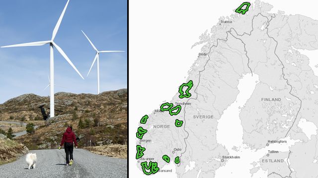 Norges nye vindkraftområder: Her er kriteriene som skilte de 13 nye områdene fra resten