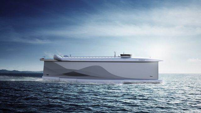 Norsk autonomt skip med vindkraft designes for bilfrakt over Atlanteren