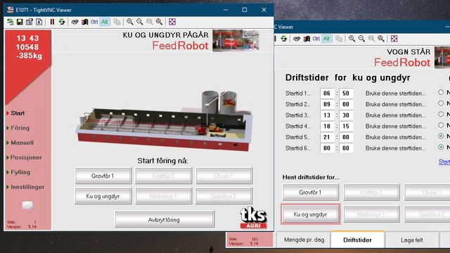 Kontrollpanelet til norsk fôringsrobot ligger åpent tilgjengelig på internett