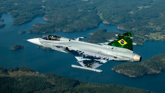Her er Brasils første Gripen-fly i lufta for første gang