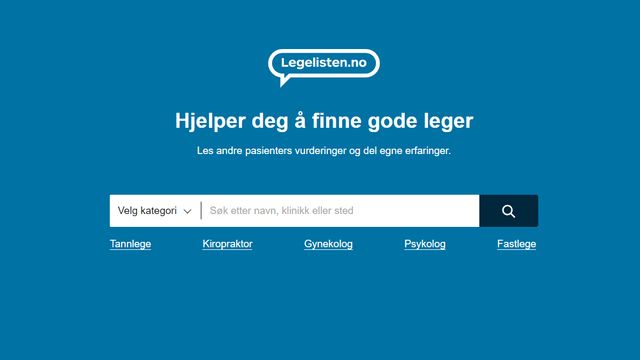 Leger får ikke reservere seg mot anonyme vurderinger på nett