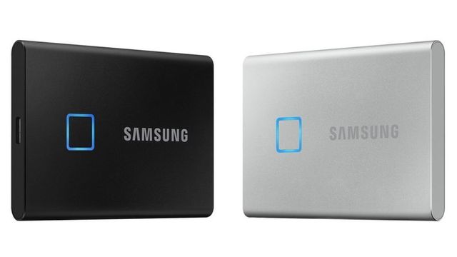 Samsung slipper superkompakt SSD med fingeravtrykkleser