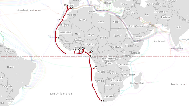 Brudd i to sjøkabler rammer flere afrikanske land