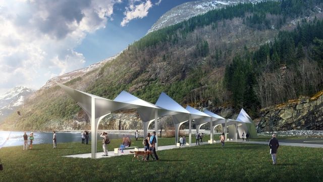 Fem vil bygge spektakulær rasteplass for turistvei i Hardanger