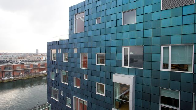 Med 12.000 solcellepaneler i veggene og dyrking av grønnsaker på taket, lærer elevene bærekraft