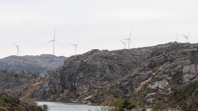 Rekordhøy vindkraftproduksjon i Norge i fjor