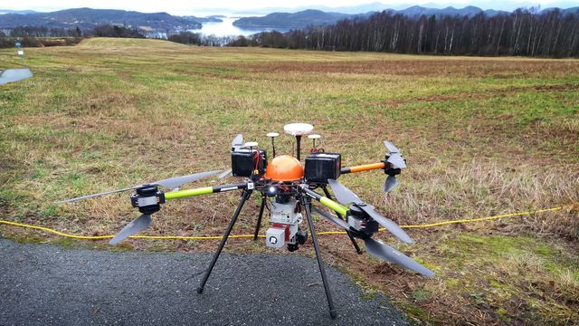 Tester om droner kan erstatte fly for landskapsmåling