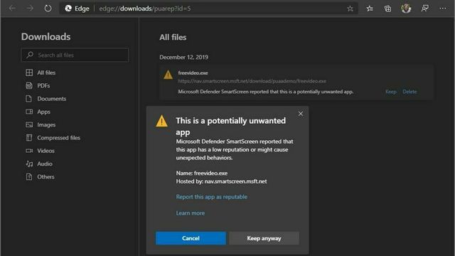 Microsofts nettleser lar deg nå blokkere tvilsomme programmer