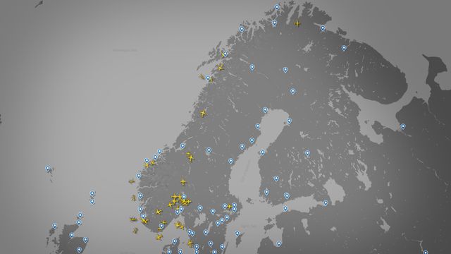 Unikt kart: Se den norske flytrafikken akkurat nå