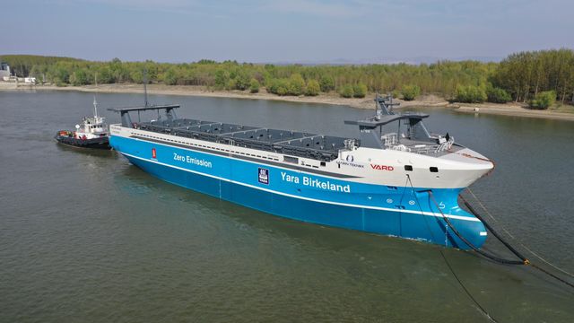 Koronakrisen stopper verdens første selvgående, utslippsfrie frakteskip 