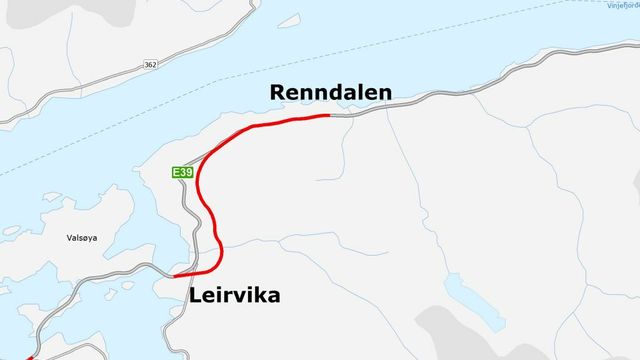 Trøndelag: Kontrakten for ny E39 Leirvika-Renndalen er lyst ut