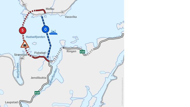Statens vegvesen nedprioriterer Hadselfjord-tunnel - men fylkeskommunen avgjør