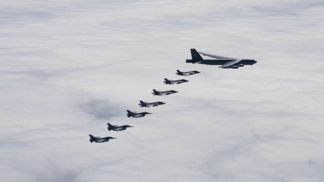 B-52H sammen med sju norske jagerfly: – Dette er nøkkelen til å styrke sikkerheten i nord 