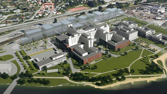 Skal bygge veikulvert og firefelts adkomstvei til nytt sykehus i Drammen