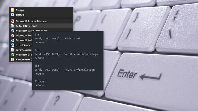 Slik lager du dine egne tastatur&shy;snarveier i Windows