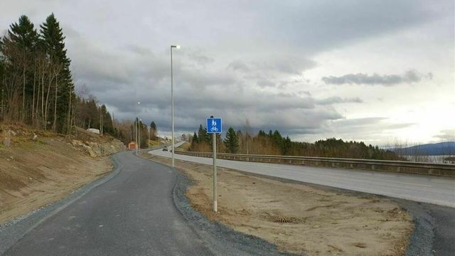 Åpner ny gang- og sykkelvei i Steinkjer kommune
