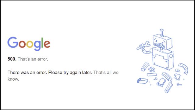 Det var store innloggingsproblemer hos Google. Skyldtes problem med intern lagringskapasitet