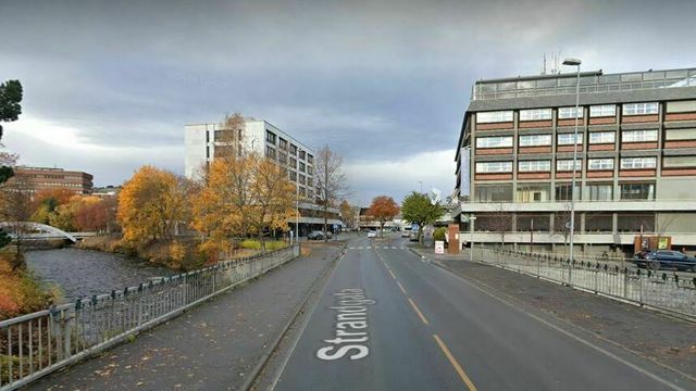 Blir miljøgate: Strandgata i Gjøvik skal rustes opp med ny sykkelvei