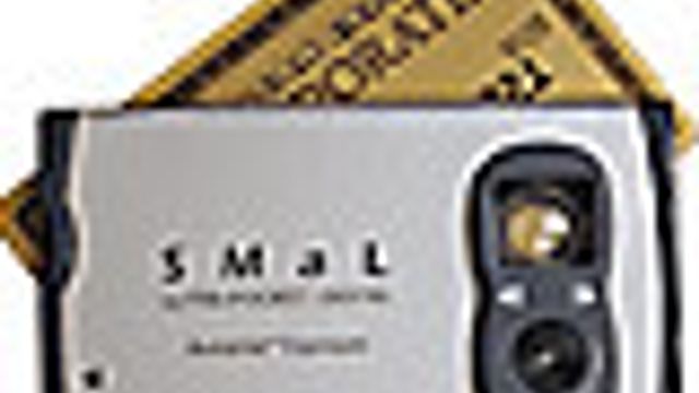 Digitalkamera i kredittkortstørrelse