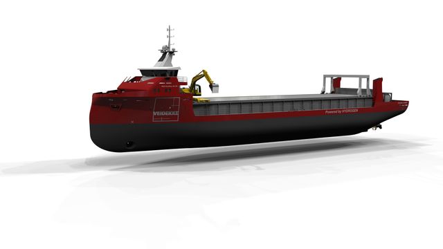 31 rederier vil bygge hydrogenskip for Veidekke