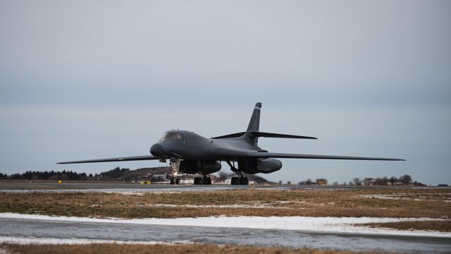 Amerikansk bombefly har landet på Ørland