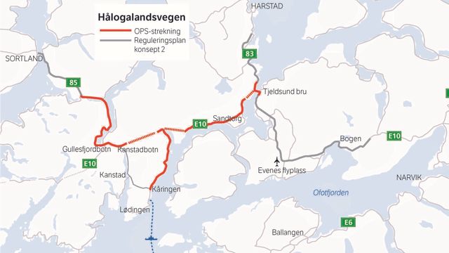 Nå er Hålogalandsveg-prosjektet til 9,3 mrd. lyst ut