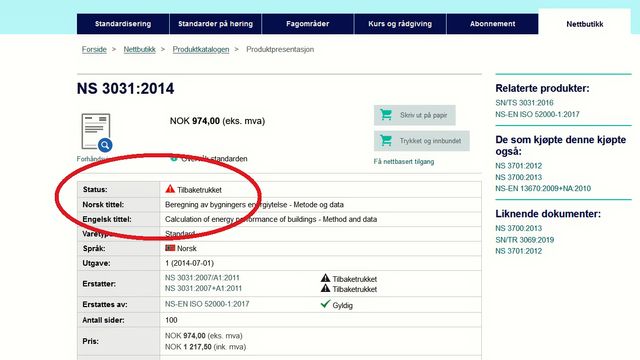 Ny forskrift viser til foreldet og utgått standard