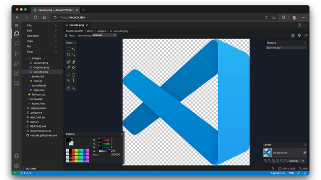 Nå kan du kjøre Visual Studio Code i nettleseren