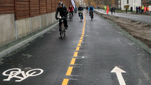 Første del av sykkelekspressvei i Trondheim er åpnet