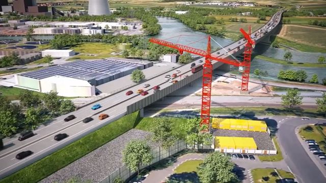 Flytter 820 meter lang bru som veier 48.000 tonn 